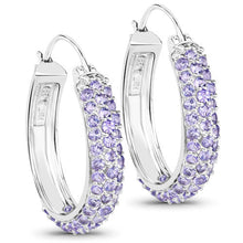Load image into Gallery viewer, 3.06 Carat Genuine Tanzanite .925 Sterling Silver Earrings