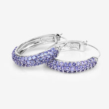 Load image into Gallery viewer, 3.06 Carat Genuine Tanzanite .925 Sterling Silver Earrings