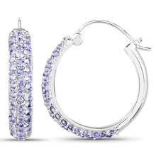 Load image into Gallery viewer, 3.06 Carat Genuine Tanzanite .925 Sterling Silver Earrings