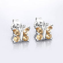 Load image into Gallery viewer, 0.88 Carat Genuine Citrine .925 Sterling Silver Earrings
