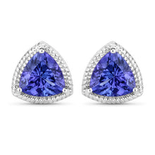 Load image into Gallery viewer, 4.24 Carat Genuine Tanzanite 14K White Gold Earrings