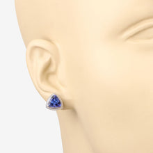 Load image into Gallery viewer, 4.24 Carat Genuine Tanzanite 14K White Gold Earrings