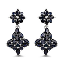 Load image into Gallery viewer, 3.33 Carat Genuine Blue Sapphire .925 Sterling Silver Earrings