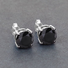 Load image into Gallery viewer, 4.91 Carat Genuine Black Diamond 14K White Gold Earrings