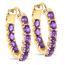 Load image into Gallery viewer, 3.20 Carat Genuine Amethyst .925 Sterling Silver Earrings