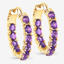 Load image into Gallery viewer, 3.20 Carat Genuine Amethyst .925 Sterling Silver Earrings