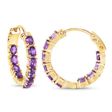 Load image into Gallery viewer, 3.20 Carat Genuine Amethyst .925 Sterling Silver Earrings