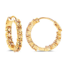 Load image into Gallery viewer, 3.20 Carat Genuine Citrine .925 Sterling Silver Earrings