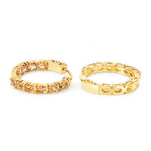 Load image into Gallery viewer, 3.20 Carat Genuine Citrine .925 Sterling Silver Earrings