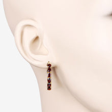 Load image into Gallery viewer, 4.00 Carat Genuine Garnet .925 Sterling Silver Earrings