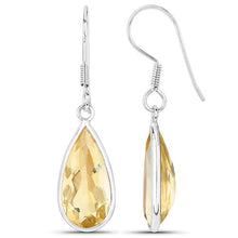 Load image into Gallery viewer, 10.04 Carat Genuine Citrine .925 Sterling Silver Earrings