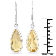 Load image into Gallery viewer, 10.04 Carat Genuine Citrine .925 Sterling Silver Earrings