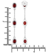 Load image into Gallery viewer, 2.70 Carat Genuine Garnet .925 Sterling Silver Earrings