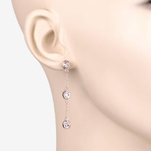 Load image into Gallery viewer, 1.62 Carat Genuine Morganite .925 Sterling Silver Earrings