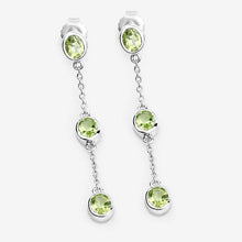 Load image into Gallery viewer, 2.10 Carat Genuine Peridot .925 Sterling Silver Earrings