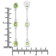 Load image into Gallery viewer, 2.10 Carat Genuine Peridot .925 Sterling Silver Earrings
