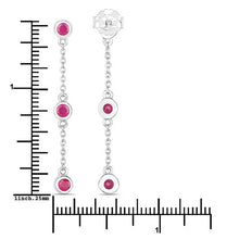 Load image into Gallery viewer, 0.78 Carat Genuine Ruby .925 Sterling Silver Earrings