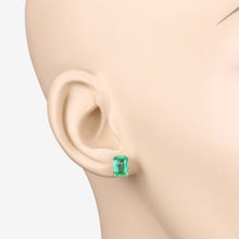 Load image into Gallery viewer, 2.75 Carat Genuine Ethiopian Emerald 14K Yellow Gold Earrings