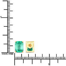 Load image into Gallery viewer, 2.75 Carat Genuine Ethiopian Emerald 14K Yellow Gold Earrings