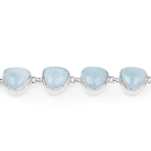 Load image into Gallery viewer, 25.90 Carat Genuine Aquamarine .925 Sterling Silver Bracelet