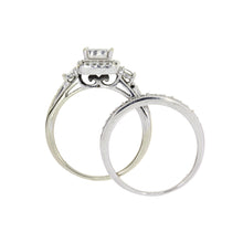 Load image into Gallery viewer, 1.00ct Diamond Engagement Ring Set 10KT White Gold