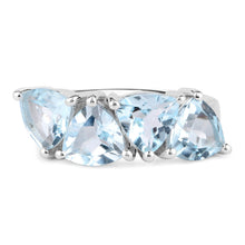 Load image into Gallery viewer, 5.00 Carat Genuine Blue Topaz .925 Sterling Silver Ring