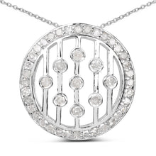 Load image into Gallery viewer, 0.53 Carat Genuine White Diamond .925 Sterling Silver Pendant