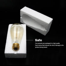 Load image into Gallery viewer, E27 Retro Edison Bulb AC 220V 110V 40W Dimmable Vintage Edison Light bulb ST64 G80 G95 T225 T300 Incandescent Lamp Edison Lamp Bravelight Antique Vintage Light Bulbs, T64 40W 2700K Warm Dimmable, Squirrel Cage Filament Edison Light Bulb for Table Lamp