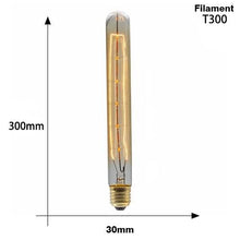 Load image into Gallery viewer, E27 Retro Edison Bulb AC 220V 110V 40W Dimmable Vintage Edison Light bulb ST64 G80 G95 T225 T300 Incandescent Lamp Edison Lamp Bravelight Antique Vintage Light Bulbs, T64 40W 2700K Warm Dimmable, Squirrel Cage Filament Edison Light Bulb for Table Lamp