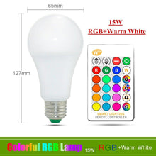 Load image into Gallery viewer, E27 RGB Led Bulb 5W 10W 15W Dimmable 16 Color Changing Magic Bulb GU10 8W AC 220V 110V RGB White IR Remote Control Night Light LED Light Bulb, Color Changing Light Bulb with Remote