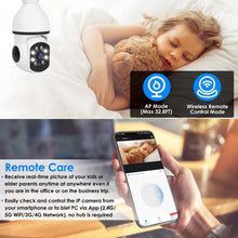 Load image into Gallery viewer, E27 WiFi Bulb Camera 1080P FHD WiFi IP Pan Tilt Security Surveillance Camera with Two-Way Audio Full Color Night Vision