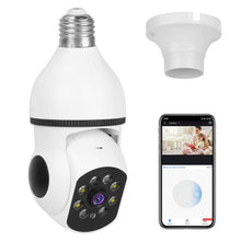 Load image into Gallery viewer, E27 WiFi Bulb Camera 1080P FHD WiFi IP Pan Tilt Security Surveillance Camera with Two-Way Audio Full Color Night Vision