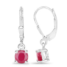 Load image into Gallery viewer, 1.20 Carat Genuine Ruby .925 Sterling Silver Earrings