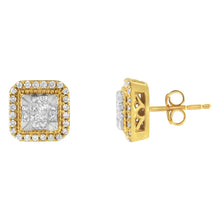 Load image into Gallery viewer, 10KT Yellow Gold Diamond Stud Earrings (1/2 cttw, H-I Color, SI2-I1 Clarity)