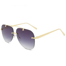Load image into Gallery viewer, Metal Rimless Sunglasses for Men and Woman Mirror Fashion Trendy Pilot Sun Glasses UV Protector Gradient Eyewear