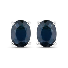 Load image into Gallery viewer, 1.90 Carat Genuine Blue Sapphire 10K White Gold Earrings