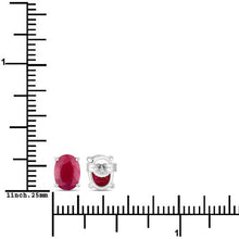 Load image into Gallery viewer, 1.70 Carat Genuine Ruby 10K White Gold Earrings
