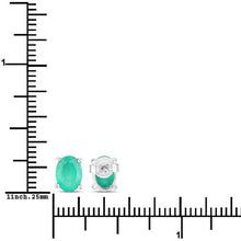 Load image into Gallery viewer, 1.44 Carat Genuine Zambian Emerald 10K White Gold Earrings