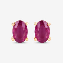 Load image into Gallery viewer, 1.04 Carat Genuine Ruby 10K Yellow Gold Earrings