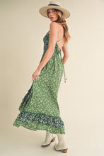 Load image into Gallery viewer, Ditsy Floral Ruffled Hem Maxi Cami Dress For Women –Romantic Floral Print, Flowy Maxi Length, Feminine & Elegant Design for Casual & Special Occasions