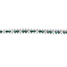Load image into Gallery viewer, 14K White Gold Round-Cut white and Blue Diamond Fashion Bracelet (3.70 cttw, H-I Color, SI1-SI2 Clarity)