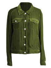 Load image into Gallery viewer, Casual Button-Up Long Sleeve Jacket with Chest Pockets and Relaxed Fit