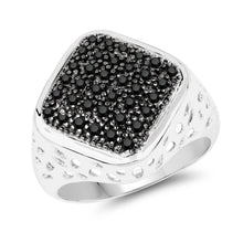 Load image into Gallery viewer, 0.54 Carat Genuine Black Diamond .925 Sterling Silver Ring