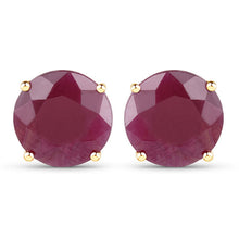 Load image into Gallery viewer, 7.40 Carat Genuine Ruby 14K Yellow Gold Earrings