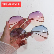 Load image into Gallery viewer, Fashion Gradient Women and Girls Modern Hexagon Metal Sunglasses For Summer In Elegant Retro Post Modern Style With UV400 Protection