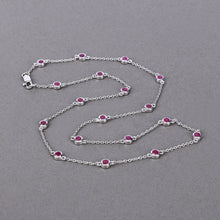 Load image into Gallery viewer, 2.34 Carat Genuine Ruby .925 Sterling Silver Necklace