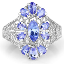 Load image into Gallery viewer, 2.07 Carat Genuine Tanzanite .925 Sterling Silver Ring