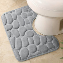 Load image into Gallery viewer, Ultra-Soft Memory Foam Bath Mat – Non-Slip, Absorbent (Gray Hexagon)