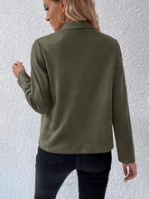 Load image into Gallery viewer, Classic Minimalist Collared Long Sleeve Jacket for Women – Minimalist & Lightweight Everyday Outerwear