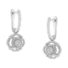Load image into Gallery viewer, .925 Sterling Silver Miracle-Set Diamond Accent Drop and Dangle Earrings (I-J Color, I3 Clarity)